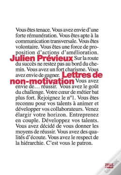 Capa do artigo Lettres De Non-Motivation