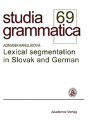 Lexical Segmentation In Slovak And German - Preview