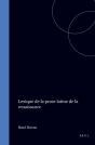 Lexique De La Prose Latine De La Renaissance - Preview