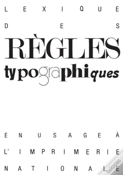 Capa do artigo Lexique Des Règles Typographiques En Usage À L'Imprimerie Nationale