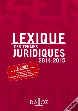 Capa do artigo Lexique Des Termes Juridiques 2015 - 22<Sup>E</Sup> Edition