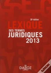 Capa do artigo Lexique Des Termes Juridiques (Édition 2013)