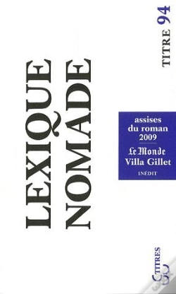 Capa do artigo Lexique Nomade ; Assises Du Roman (Édition 2009)
