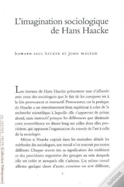 Capa do artigo L'Imagination Sociologique De Hans Haacke