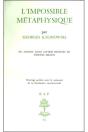 L'Impossible Metaphysique En Annexe : Trois Lettres Inedites D'Etienne Gilson - Preview