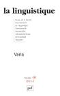 Linguistique 2012 V48 N 2 - Preview