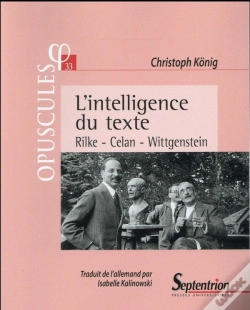 Capa do artigo L''Intelligence Du Texte : Rilke - Celan - Wittgenstein