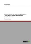 L'Interpra(C)Tation Des Contenu Implicites Dans "Zazie Dans Le Ma(C)Tro" De R. Queneau