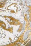 Liquid Gold Marble Composition Notebook - Small Unruled Notebook - 6x9 Blank Notebook (Softcover Journal / Notebook / Sketchbook / Diary)