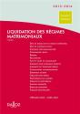 Liquidation Des Régimes Matrimoniaux (Édition 2013/2014) - Preview