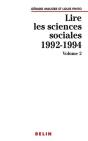 Lire Les Sciences Sociales 1992-1994 Vol 2 - Preview