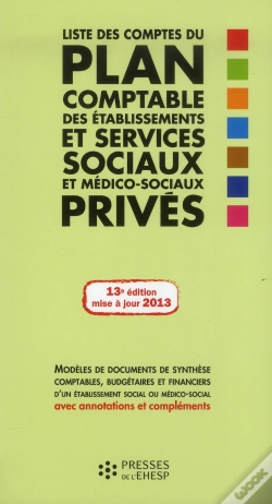Capa do artigo Liste Des Comptes Du Plan Comptable Des Etablissements Et Services Sociaux Et Medico Sociaux Prives