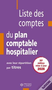 Capa do artigo Liste Des Comptes Du Plan Comptable Hospitalier Avec Leur Répartition Par Titres (Édition 2026)