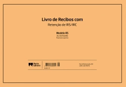 Capa do artigo Livro de Recibos com  Retenção de IRS / IRC  - Modelo 85 - 25/25 Folhas