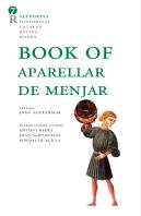 Llibre D´Aparellar De Menjar