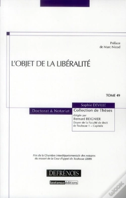 Capa do artigo L'Objet De La Libéralité
