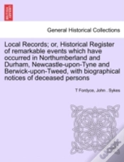 Capa do artigo Local Records; Or, Historical Register O