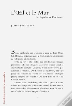 Capa do artigo L'Oeil Et Le Mur : Sur La Poésie De Paul Auster