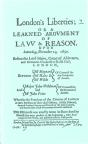 London'S Liberties, Or A Learned Argument Of Law And Reason - Preview