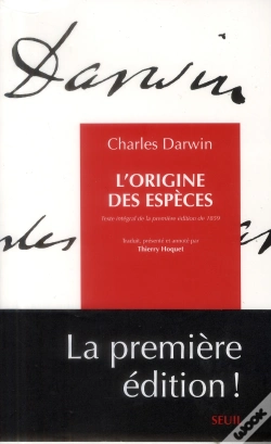 Capa do artigo L'Origine Des Espèces ; Texte Intégral De La Première Édition De 1859