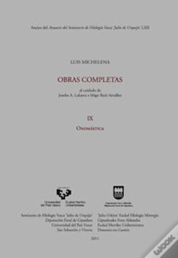 Capa do artigo Luis Michelena. Obras Completas. Ix. Onomástica