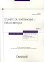 L'Unité Du Patrimoine : Essai Critique - Preview
