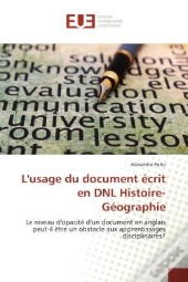 L'Usage Du Document Ecrit En Dnl Histoire-Geographie - Niveau D'Opacite D'Un Document En Anglais Peu