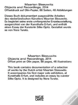 Capa do artigo Maarten Sleeuwits Objects And Recordings /Anglais/Allemand