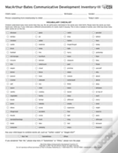 Macarthur Communicative Development Inventory Iii (Cdis Iii)