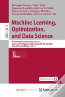 Machine Learning, Optimization, And Data Science
