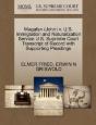 Magafan (John) V. U.S. Immigration And Naturalization Service U.S. Supreme Court Transcript Of Record With Supporting Pleadings - Preview