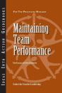 Maintaining Team Performance - Preview