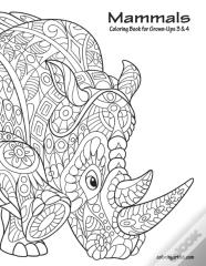 Mammals Coloring Book For Grown-Ups 3 & 4