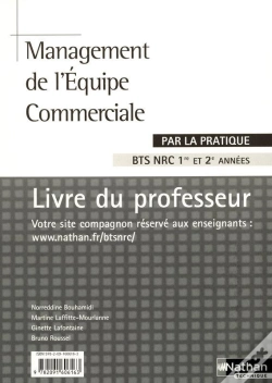 Capa do artigo Management De L'Equipe Commerciale Bts Nrc (Par La Pratique) Professeur 2008
