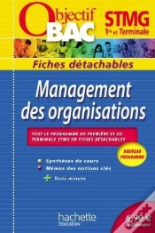 Capa do artigo Management Des Organisations  ; 1ere Et Terminale Stmg ; Fiches Detachables