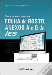 Manual de Preenchimento da Folha de Rosto, Anexos A e Q da IES