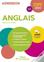 Capa do artigo Manuel Crpe : Anglais : Épreuve Orale (M2) ; Manuel + Exercices Interactifs (Édition 2025)