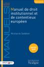 Manuel De Droit Institutionnel Et De Contentieux Europeen - Preview