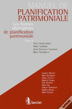 Capa do artigo Manuel De Planification Patrimoniale T.7; Les Formes Alternatives De Planification Patrimoniale