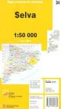 Mapa Comarcal De Catalunya 1:50 000 - 34 - Selva (7a Edicio) - Preview