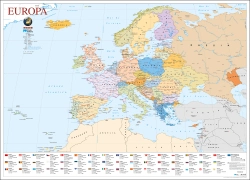 Capa do artigo Mapa da Europa (111,5 x 80,5 cm) - Plastificado de Parede