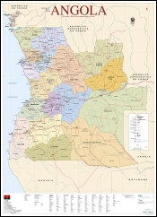 Capa do artigo Mapa de Angola (80,5 x 111,5 cm) - Plastificado de Parede