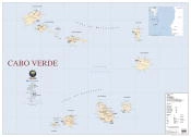 Capa do artigo Mapa de Cabo Verde (111,5 x 80,5 cm) - Plastificado de Parede