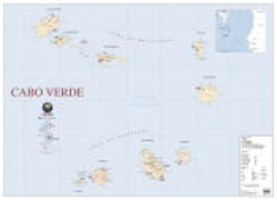 Capa do artigo Mapa de Cabo Verde (111,5 x 80,5 cm) - Plastificado de Parede