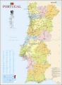 Mapa de Portugal - 2 Faces (80,5 x 111,5 cm) - Plastificado de Parede - Preview
