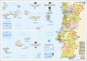 Capa do artigo Mapa de Portugal (55,5 x 39,5 cm) - 2 Faces - Folha Plastificada