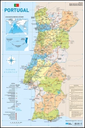 Capa do artigo Mapa de Portugal Escolar - 2 Faces (27 x 40,5 cm) - Folha Plastificada