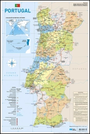 Capa do artigo Mapa de Portugal Escolar - 2 Faces (27 x 40,5 cm) - Folha