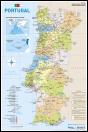 Mapa de Portugal Escolar - 2 Faces (27 x 40,5 cm) - Folha - Preview