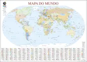 Mapa do Mundo (111,5 x 80,5 cm) - Folha Plastificada